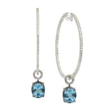 OVAL BLUE TOPAZ CHARMS